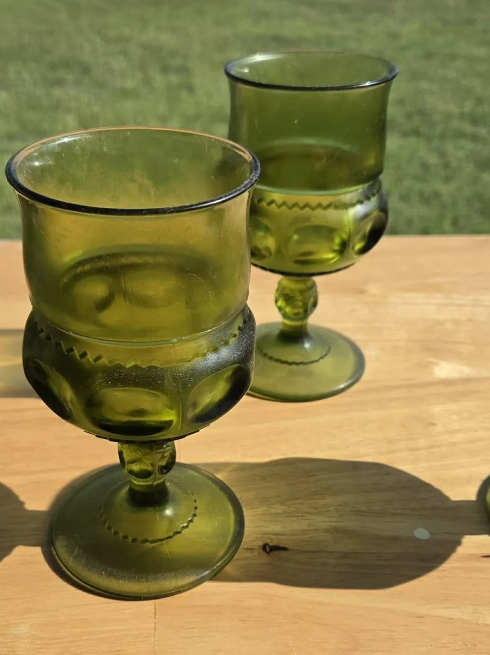 Vintage Tiffin Franciscan Madeira Glassware Lot 10pc Amethyst Smoke Green